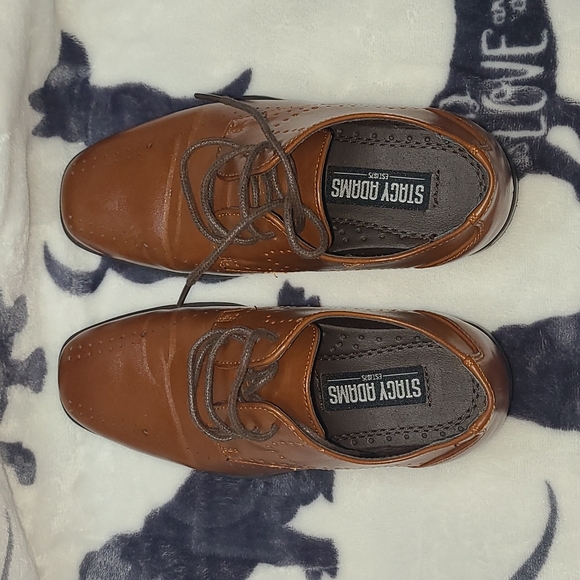 Stacy Adams Boy's Oxford in Cognac - Picture 6 of 6